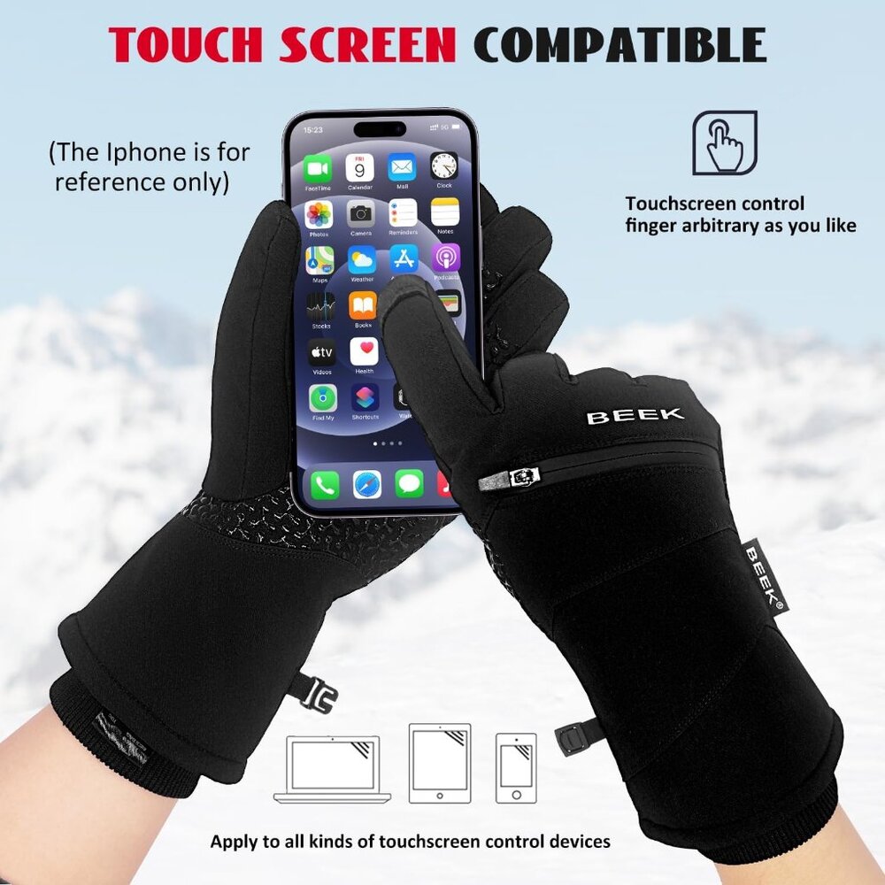 Waterproof Winter Gloves, Touchscreen Warm Gloves… - image 4